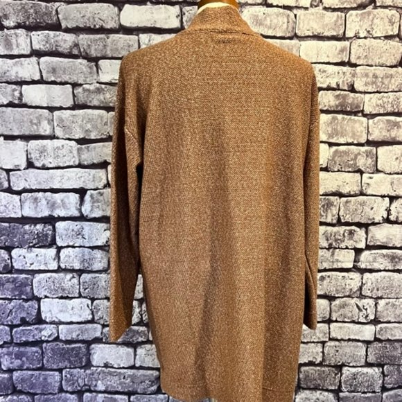 Lands' End Beige & Ivory No Close Jacket Size Medium - Picture 6 of 9